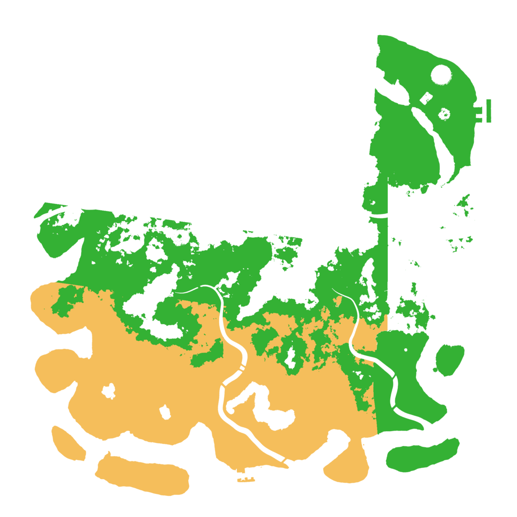 Biome Rust Map: Procedural Map, Size: 4500, Seed: 624025743