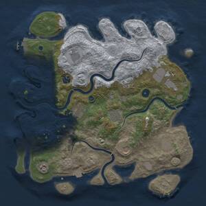 Thumbnail Rust Map: Procedural Map, Size: 3850, Seed: 75051, 16 Monuments