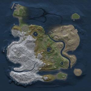 Thumbnail Rust Map: Procedural Map, Size: 3000, Seed: 2025110515, 11 Monuments