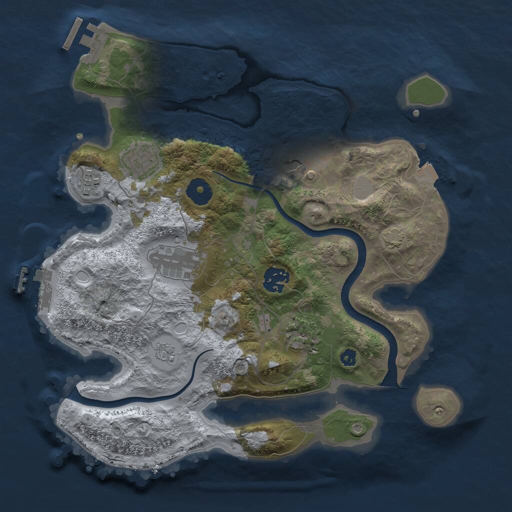 Rust Map: Procedural Map, Size: 3000, Seed: 2025110515, 11 Monuments