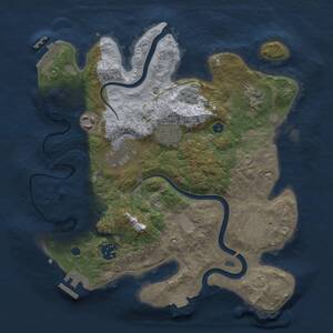 Thumbnail Rust Map: Procedural Map, Size: 3100, Seed: 777666777, 12 Monuments