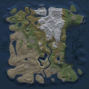 Thumbnail Rust Map: Procedural Map, Size: 4000, Seed: 859672555, 15 Monuments