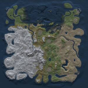 Thumbnail Rust Map: Procedural Map, Size: 5000, Seed: 1222, 17 Monuments