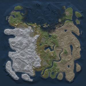 Thumbnail Rust Map: Procedural Map, Size: 4500, Seed: 11052025, 17 Monuments