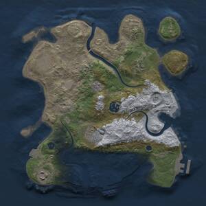 Thumbnail Rust Map: Procedural Map, Size: 3000, Seed: 7657623, 11 Monuments