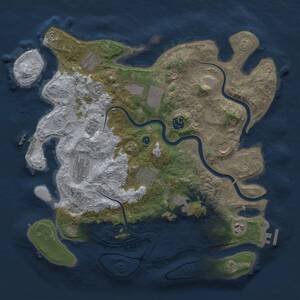 Thumbnail Rust Map: Procedural Map, Size: 3800, Seed: 61561816, 15 Monuments