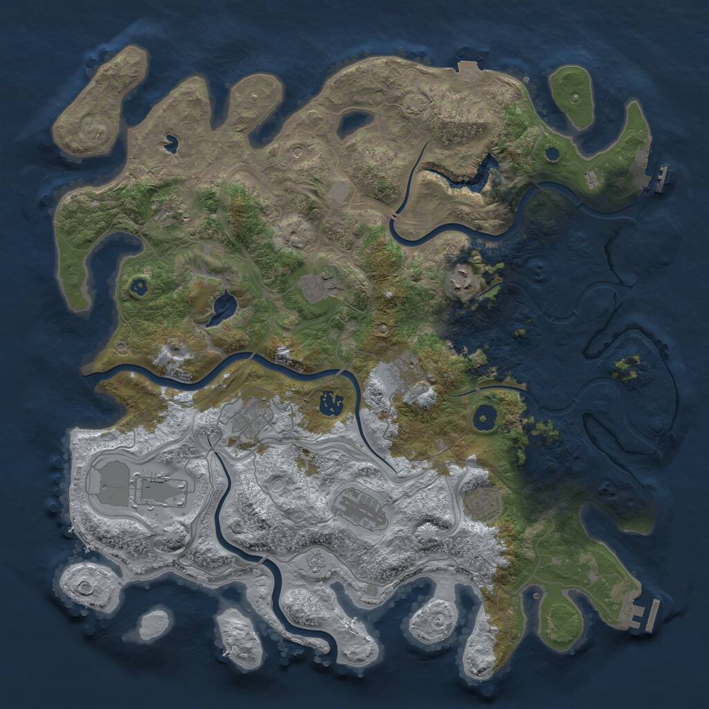 Rust Map: Procedural Map, Size: 4250, Seed: 2032025, 16 Monuments