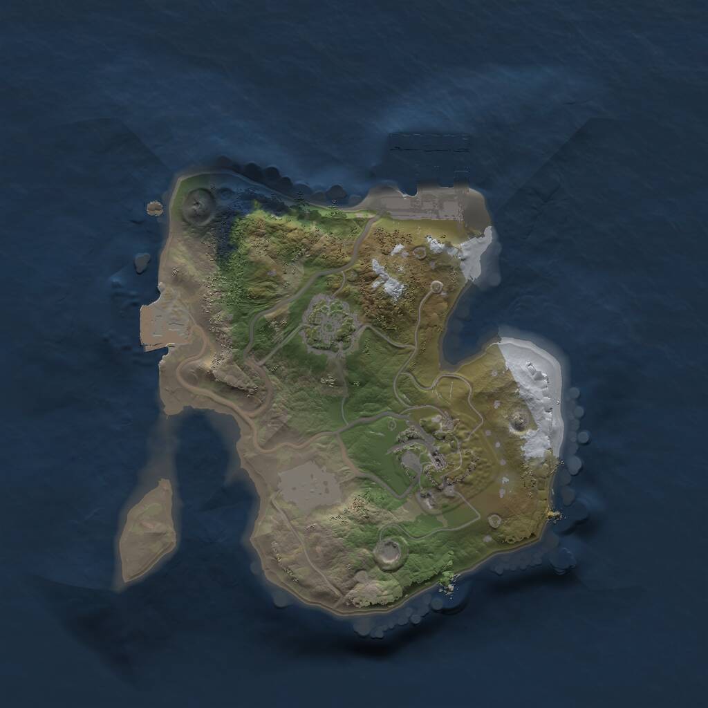 Rust Map: Procedural Map, Size: 1800, Seed: 1779367312, 4 Monuments