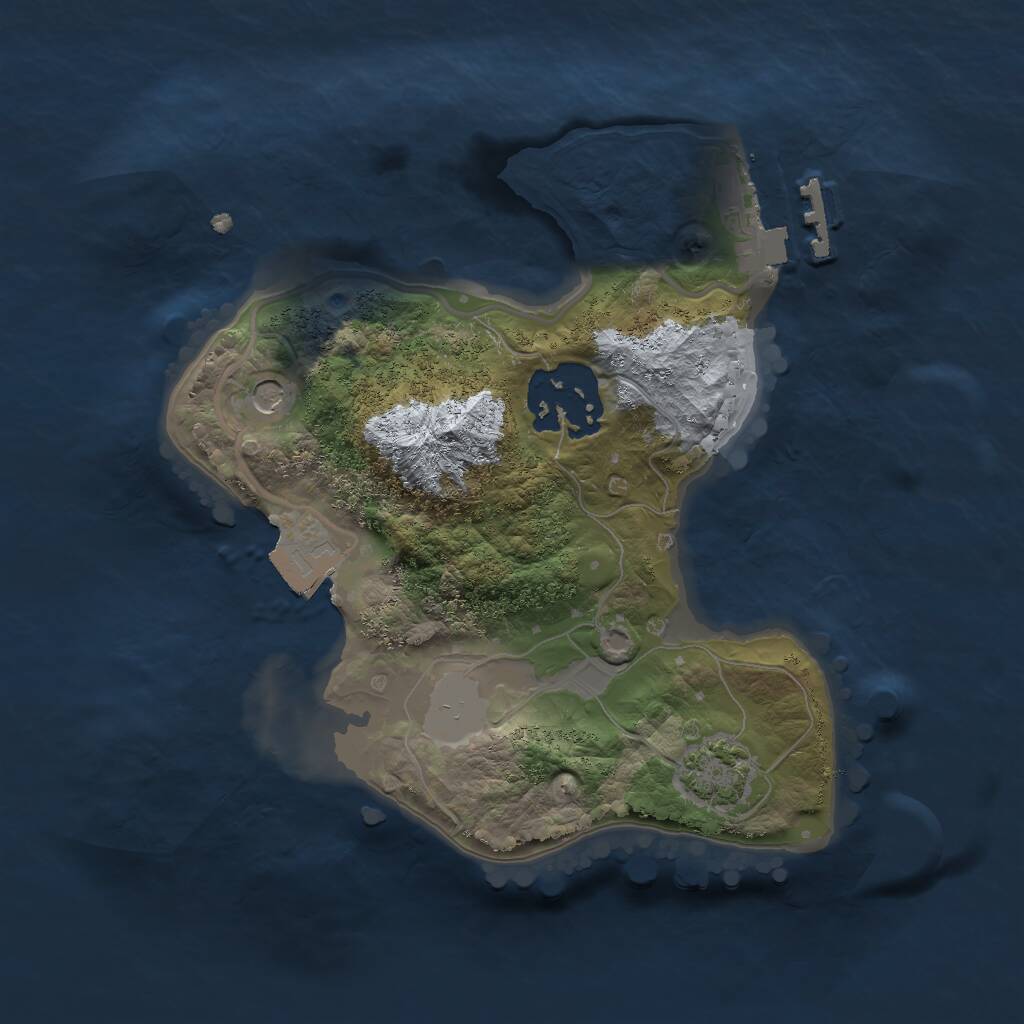 Rust Map: Procedural Map, Size: 2000, Seed: 108, 5 Monuments