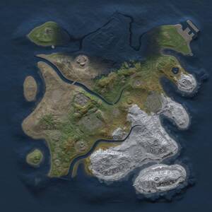 Thumbnail Rust Map: Procedural Map, Size: 2800, Seed: 34216, 9 Monuments