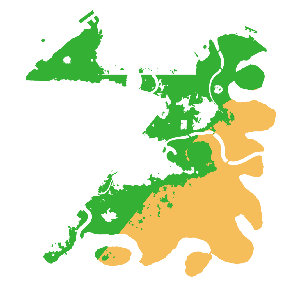 Biome Rust Map: Procedural Map, Size: 3500, Seed: 158112563