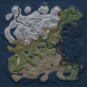 Thumbnail Rust Map: Procedural Map, Size: 4500, Seed: 2037938936, 17 Monuments