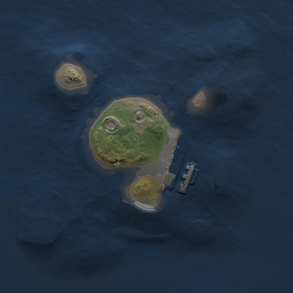 Rust Map: Procedural Map, Size: 1600, Seed: 3000, 2 Monuments
