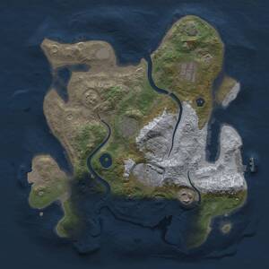 Thumbnail Rust Map: Procedural Map, Size: 3000, Seed: 847034152, 10 Monuments