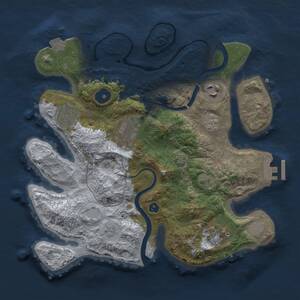 Thumbnail Rust Map: Procedural Map, Size: 3000, Seed: 994605297, 10 Monuments