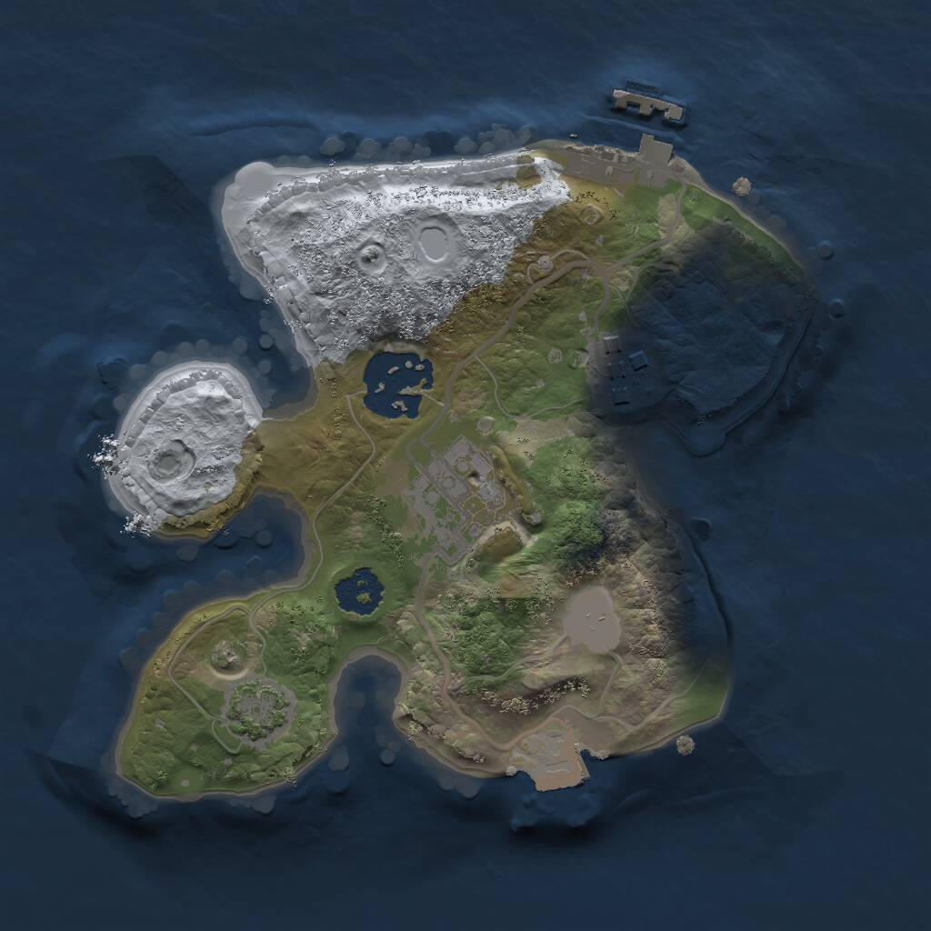 Rust Map: Procedural Map, Size: 2000, Seed: 1873367262, 6 Monuments