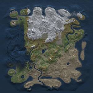 Thumbnail Rust Map: Procedural Map, Size: 4000, Seed: 63563363, 15 Monuments