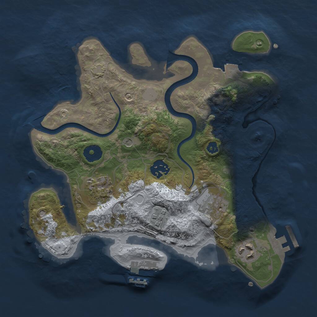 Rust Map: Procedural Map, Size: 2700, Seed: 3700, 10 Monuments