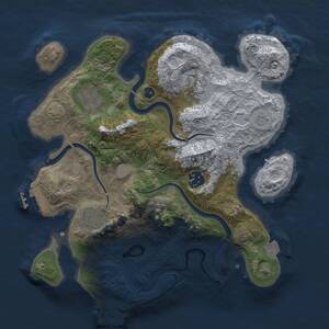 Thumbnail Rust Map: Procedural Map, Size: 3000, Seed: 709084, 11 Monuments