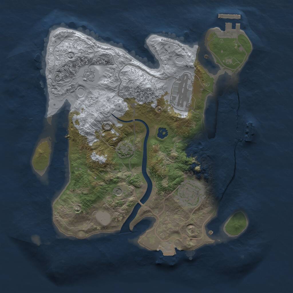 Rust Map: Procedural Map, Size: 2650, Seed: 52600, 8 Monuments
