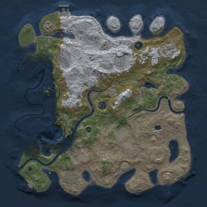 Thumbnail Rust Map: Procedural Map, Size: 4000, Seed: 2362, 16 Monuments
