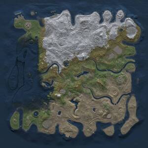 Thumbnail Rust Map: Procedural Map, Size: 4500, Seed: 246203621, 16 Monuments