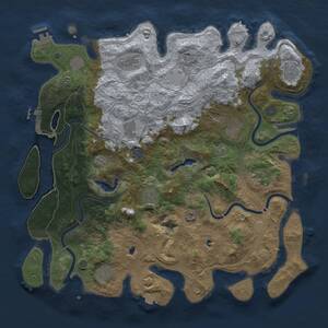 Thumbnail Rust Map: Procedural Map, Size: 4500, Seed: 246203621, 18 Monuments