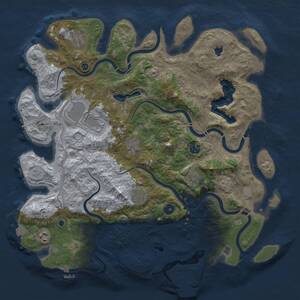 Thumbnail Rust Map: Procedural Map, Size: 4250, Seed: 840962368, 14 Monuments