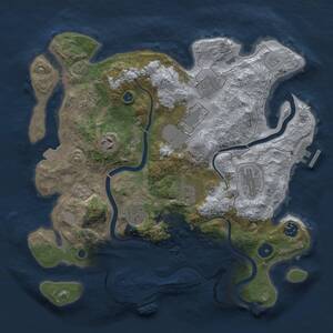 Thumbnail Rust Map: Procedural Map, Size: 3500, Seed: 537950707, 15 Monuments