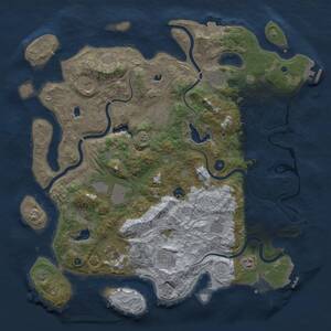 Thumbnail Rust Map: Procedural Map, Size: 4500, Seed: 559658408, 16 Monuments