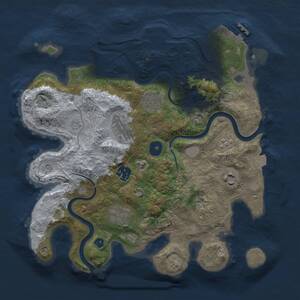 Thumbnail Rust Map: Procedural Map, Size: 3200, Seed: 139506506, 13 Monuments
