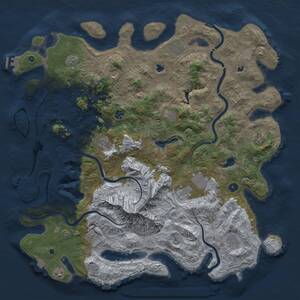 Thumbnail Rust Map: Procedural Map, Size: 5000, Seed: 456471, 17 Monuments