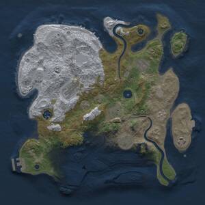 Thumbnail Rust Map: Procedural Map, Size: 3450, Seed: 9352, 14 Monuments