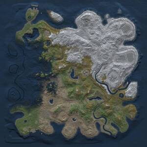 Thumbnail Rust Map: Procedural Map, Size: 4500, Seed: 424511698, 15 Monuments