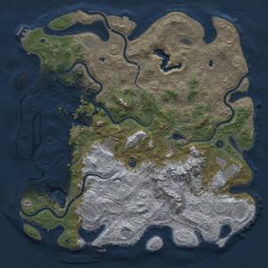 Thumbnail Rust Map: Procedural Map, Size: 5300, Seed: 839972760, 17 Monuments
