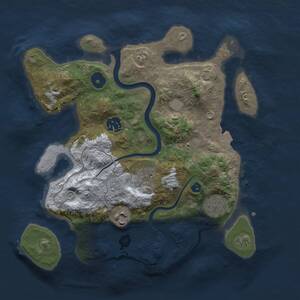 Thumbnail Rust Map: Procedural Map, Size: 3000, Seed: 1196289700, 8 Monuments