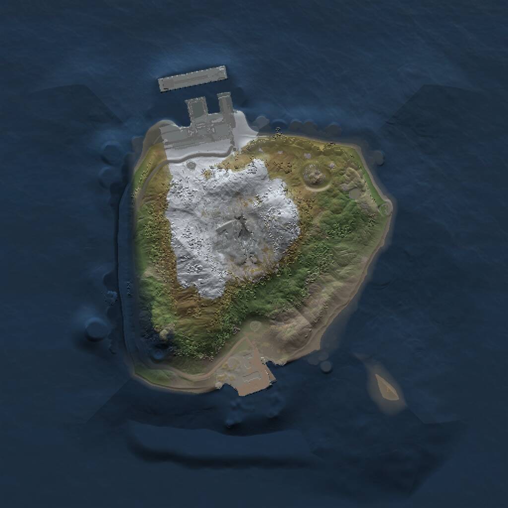 Rust Map: Procedural Map, Size: 1500, Seed: 817325, 2 Monuments