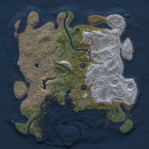 Thumbnail Rust Map: Procedural Map, Size: 4000, Seed: 34923487, 14 Monuments