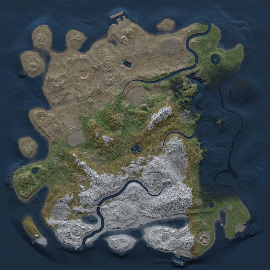Rust Map: Procedural Map, Size: 4000, Seed: 21782, 15 Monuments