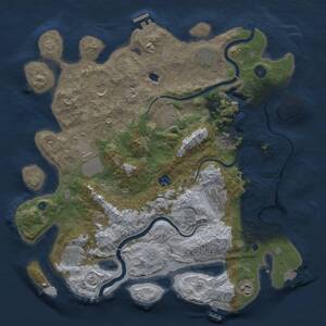 Thumbnail Rust Map: Procedural Map, Size: 4000, Seed: 21782, 15 Monuments