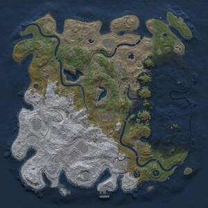 Thumbnail Rust Map: Procedural Map, Size: 4500, Seed: 1234567829, 17 Monuments