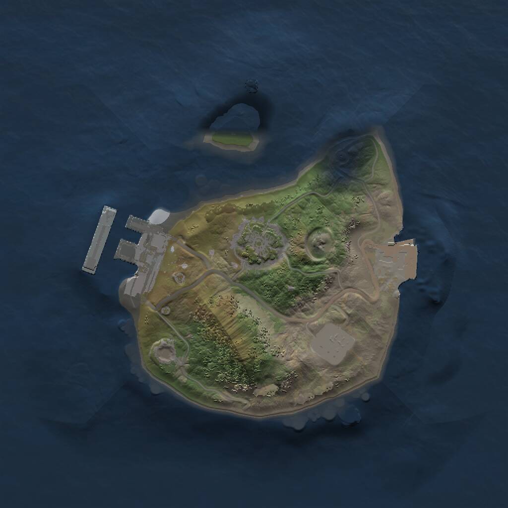 Rust Map: Procedural Map, Size: 1500, Seed: 24151, 3 Monuments