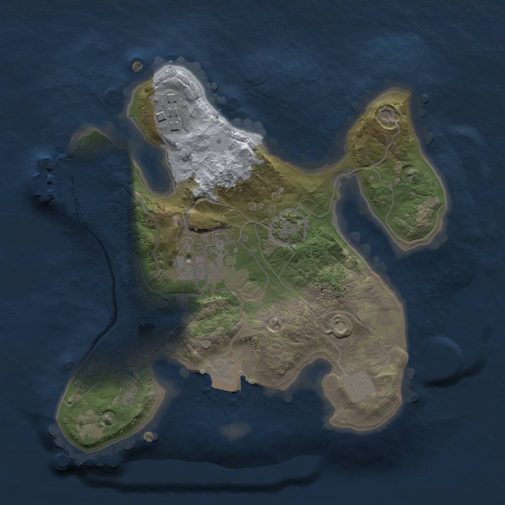 Rust Map: Procedural Map, Size: 2010, Seed: 12398731, 5 Monuments