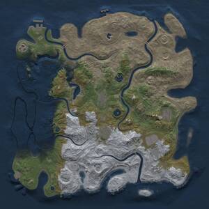 Thumbnail Rust Map: Procedural Map, Size: 4250, Seed: 456616172, 15 Monuments