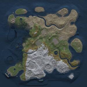 Thumbnail Rust Map: Procedural Map, Size: 3500, Seed: 1670250074, 14 Monuments