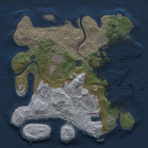 Thumbnail Rust Map: Procedural Map, Size: 3500, Seed: 270012227, 14 Monuments
