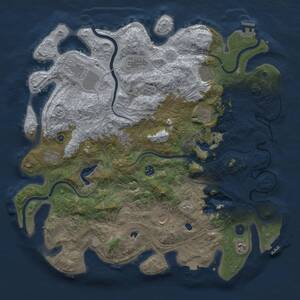 Thumbnail Rust Map: Procedural Map, Size: 4500, Seed: 1886, 17 Monuments