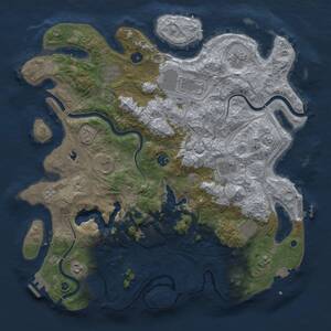 Thumbnail Rust Map: Procedural Map, Size: 4250, Seed: 609098868, 16 Monuments