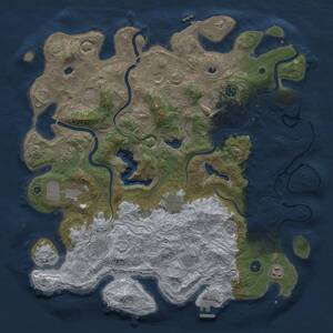 Thumbnail Rust Map: Procedural Map, Size: 4500, Seed: 2021875509, 16 Monuments