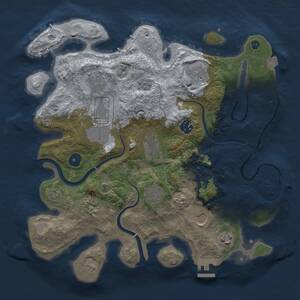 Thumbnail Rust Map: Procedural Map, Size: 3500, Seed: 26522, 15 Monuments